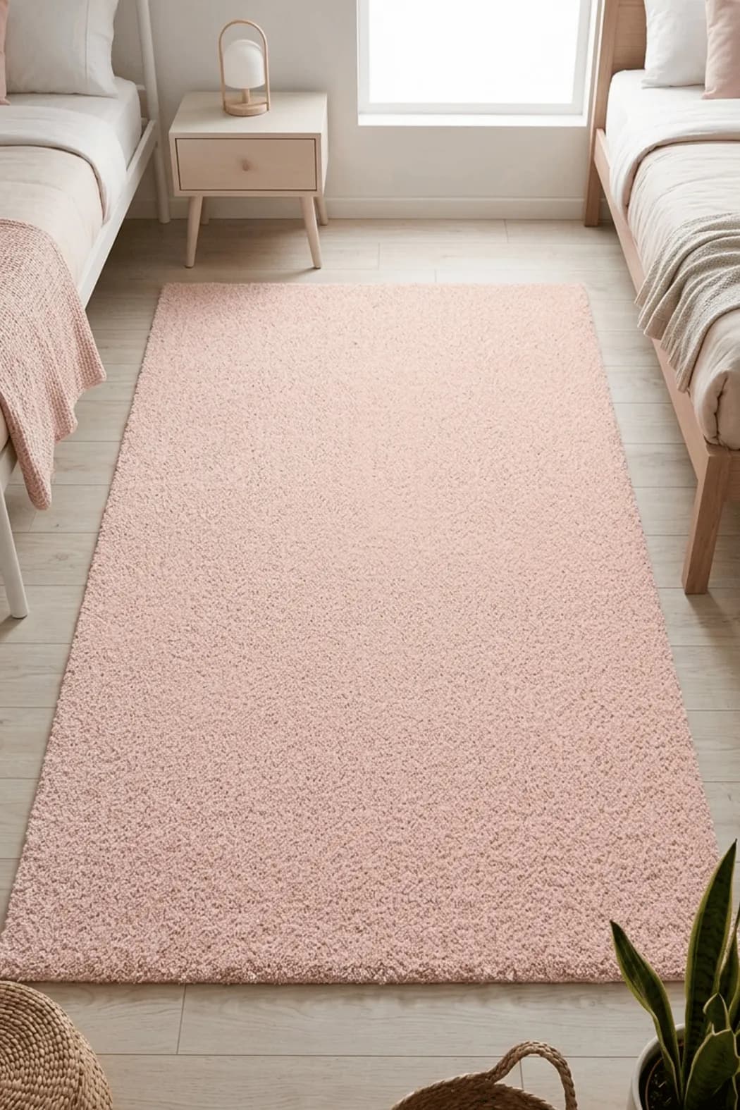 Mars-PEMBE-Premium Kadifemsi Halı Oturma Odası-Salon-Mutfak-Kaymaz Taban -Yıkanabilir-Modern